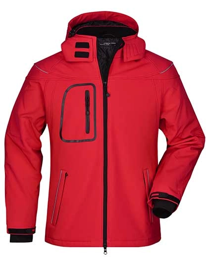 Men´s Winter Softshell Jacket zum Besticken und Bedrucken in der Farbe Red mit Ihren Logo, Schriftzug oder Motiv.