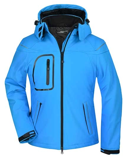 Ladies´ Winter Softshell Jacket zum Besticken und Bedrucken in der Farbe Aqua mit Ihren Logo, Schriftzug oder Motiv.
