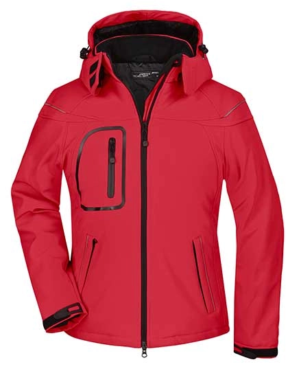 Ladies´ Winter Softshell Jacket zum Besticken und Bedrucken in der Farbe Red mit Ihren Logo, Schriftzug oder Motiv.
