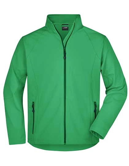 Men´s Softshell Jacket zum Besticken und Bedrucken in der Farbe Green mit Ihren Logo, Schriftzug oder Motiv.