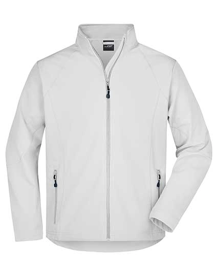 Men´s Softshell Jacket zum Besticken und Bedrucken in der Farbe Off-White mit Ihren Logo, Schriftzug oder Motiv.
