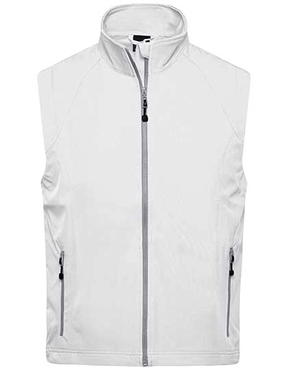 Men´s Softshell Vest zum Besticken und Bedrucken in der Farbe Off-White mit Ihren Logo, Schriftzug oder Motiv.