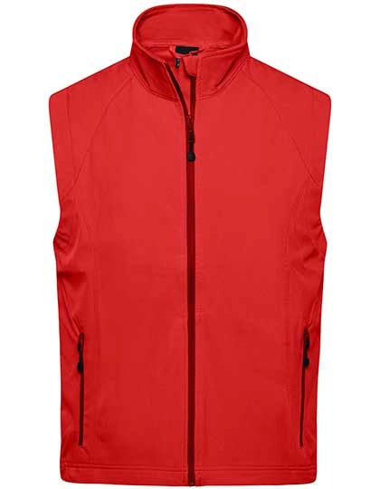 Men´s Softshell Vest zum Besticken und Bedrucken in der Farbe Red mit Ihren Logo, Schriftzug oder Motiv.