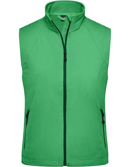 Ladies´ Softshell Vest zum Besticken und Bedrucken in der Farbe Green mit Ihren Logo, Schriftzug oder Motiv.
