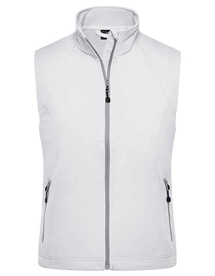 Ladies´ Softshell Vest zum Besticken und Bedrucken in der Farbe Off-White mit Ihren Logo, Schriftzug oder Motiv.