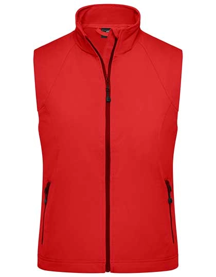 Ladies´ Softshell Vest zum Besticken und Bedrucken in der Farbe Red mit Ihren Logo, Schriftzug oder Motiv.