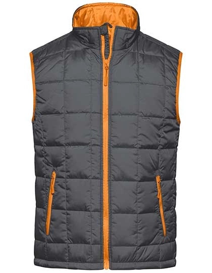 Men´s Padded Light Weight Vest zum Besticken und Bedrucken in der Farbe Carbon-Orange mit Ihren Logo, Schriftzug oder Motiv.