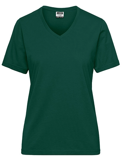 Ladies´ Bio Workwear T-Shirt zum Besticken und Bedrucken in der Farbe Dark Green mit Ihren Logo, Schriftzug oder Motiv.
