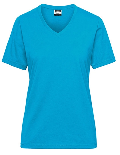 Ladies´ Bio Workwear T-Shirt zum Besticken und Bedrucken in der Farbe Turquoise mit Ihren Logo, Schriftzug oder Motiv.