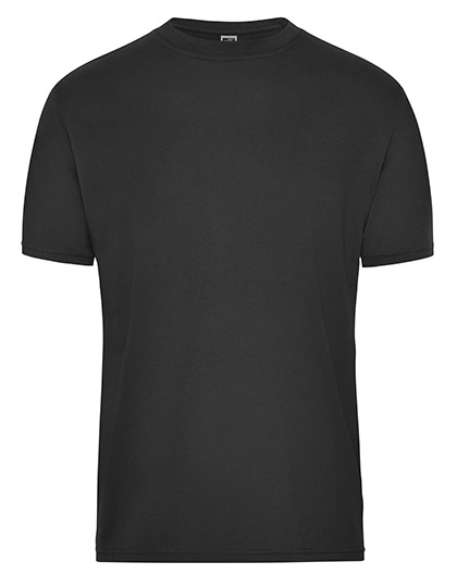 Men´s Bio Workwear T-Shirt zum Besticken und Bedrucken in der Farbe Black mit Ihren Logo, Schriftzug oder Motiv.