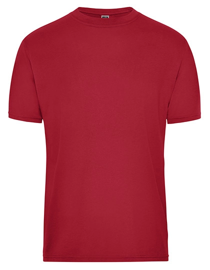Men´s Bio Workwear T-Shirt zum Besticken und Bedrucken in der Farbe Red mit Ihren Logo, Schriftzug oder Motiv.