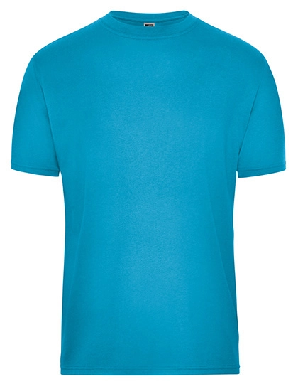 Men´s Bio Workwear T-Shirt zum Besticken und Bedrucken in der Farbe Turquoise mit Ihren Logo, Schriftzug oder Motiv.