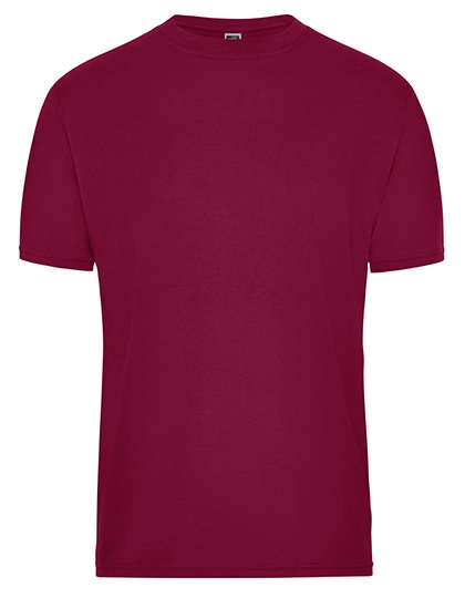 Men´s Bio Workwear T-Shirt zum Besticken und Bedrucken in der Farbe Wine mit Ihren Logo, Schriftzug oder Motiv.