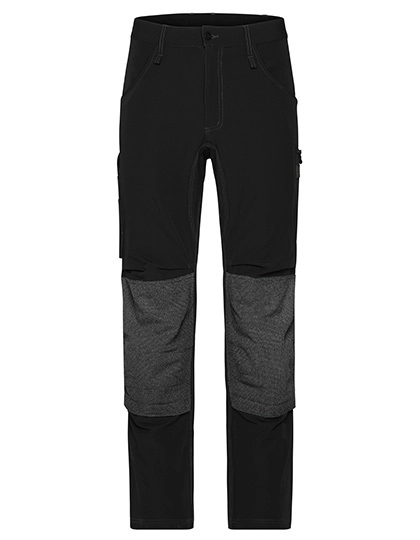Workwear Pants 4-Way Stretch Slim Line zum Besticken und Bedrucken in der Farbe Black mit Ihren Logo, Schriftzug oder Motiv.