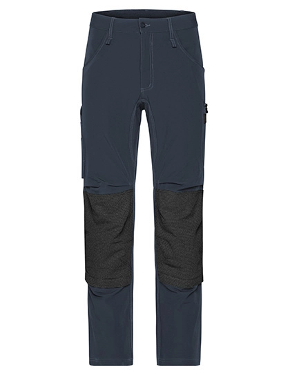 Workwear Pants 4-Way Stretch Slim Line zum Besticken und Bedrucken in der Farbe Carbon mit Ihren Logo, Schriftzug oder Motiv.