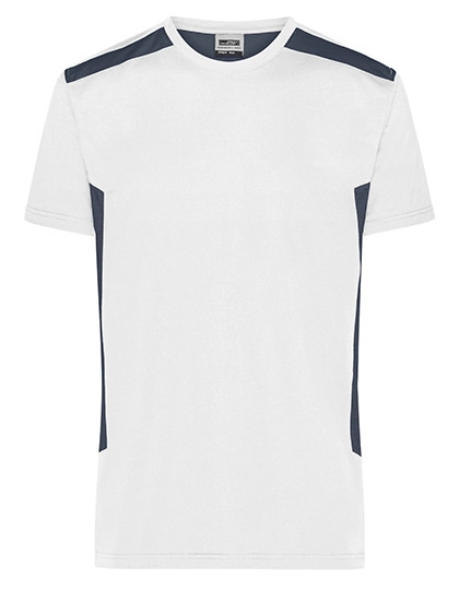 Men´s Workwear T-Shirt -STRONG- zum Besticken und Bedrucken in der Farbe White-Carbon mit Ihren Logo, Schriftzug oder Motiv.