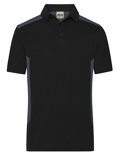 Men´s Workwear Polo -STRONG- zum Besticken und Bedrucken in der Farbe Black-Carbon mit Ihren Logo, Schriftzug oder Motiv.