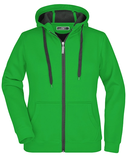 Ladies´ Doubleface Jacket zum Besticken und Bedrucken in der Farbe Fern Green-Graphite (Solid) mit Ihren Logo, Schriftzug oder Motiv.