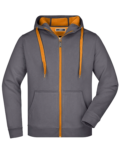 Men´s Doubleface Jacket zum Besticken und Bedrucken in der Farbe Carbon-Orange mit Ihren Logo, Schriftzug oder Motiv.