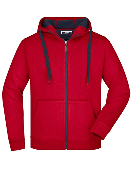 Men´s Doubleface Jacket zum Besticken und Bedrucken in der Farbe Red-Carbon mit Ihren Logo, Schriftzug oder Motiv.