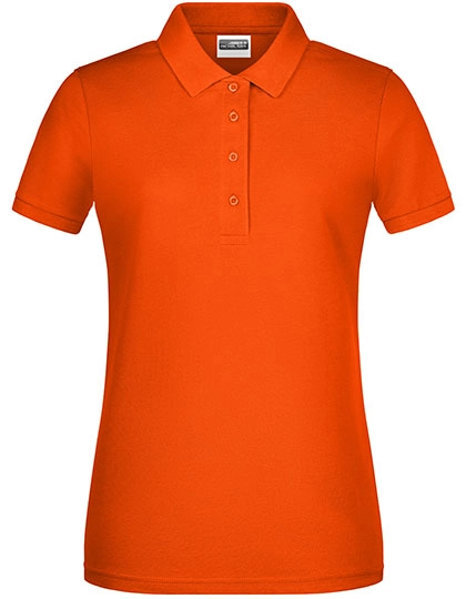 Ladies´ Basic Polo zum Besticken und Bedrucken in der Farbe Dark Orange mit Ihren Logo, Schriftzug oder Motiv.