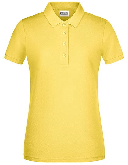 Ladies´ Basic Polo zum Besticken und Bedrucken in der Farbe Light Yellow mit Ihren Logo, Schriftzug oder Motiv.