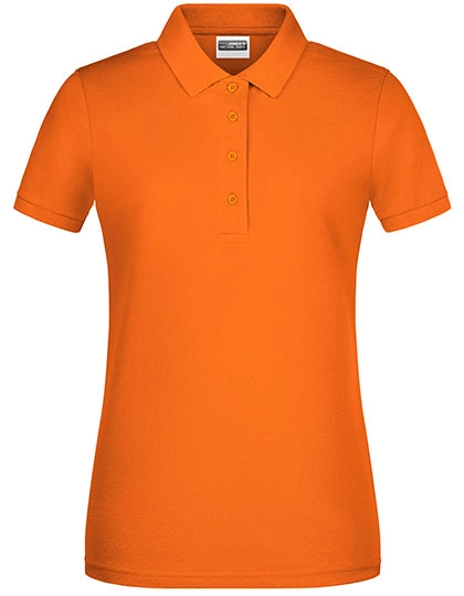 Ladies´ Basic Polo zum Besticken und Bedrucken in der Farbe Orange mit Ihren Logo, Schriftzug oder Motiv.