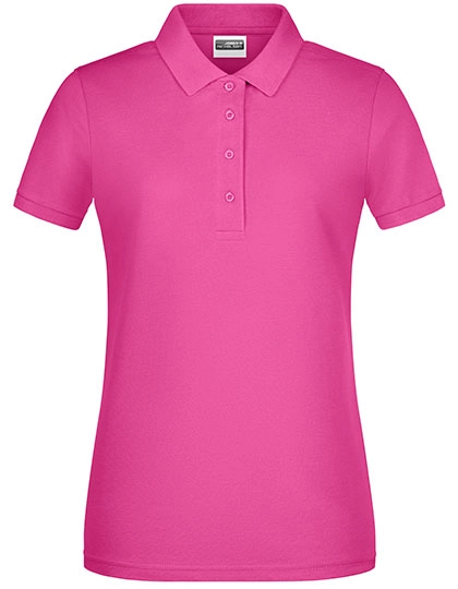 Ladies´ Basic Polo zum Besticken und Bedrucken in der Farbe Pink mit Ihren Logo, Schriftzug oder Motiv.