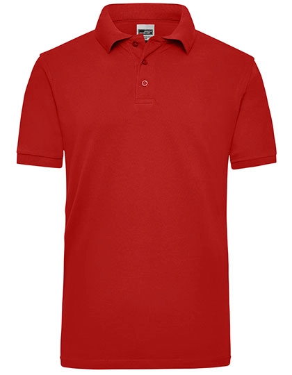 Men´s Workwear Polo zum Besticken und Bedrucken in der Farbe Red mit Ihren Logo, Schriftzug oder Motiv.