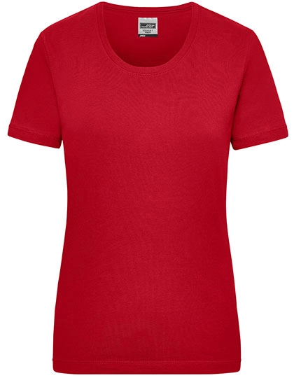 Ladies´ Workwear-T zum Besticken und Bedrucken in der Farbe Red mit Ihren Logo, Schriftzug oder Motiv.