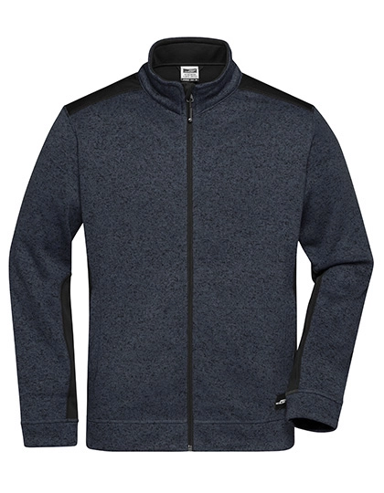 Men´s Knitted Workwear Fleece Jacket -STRONG- zum Besticken und Bedrucken mit Ihren Logo, Schriftzug oder Motiv.