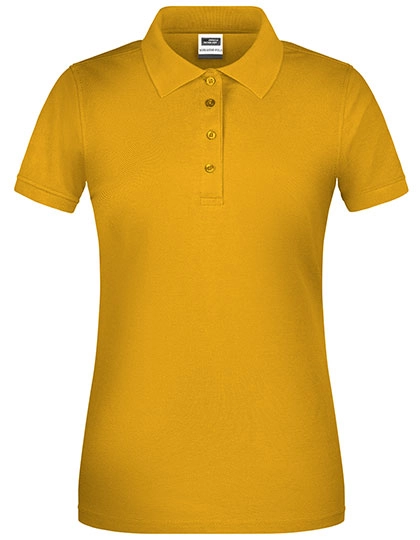 Ladies´ Bio Workwear Polo zum Besticken und Bedrucken in der Farbe Gold Yellow mit Ihren Logo, Schriftzug oder Motiv.