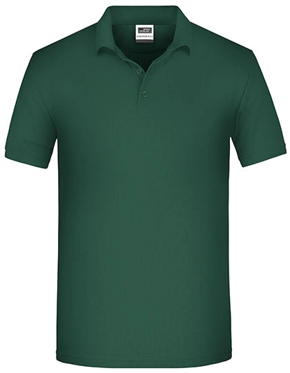 Men´s Bio Workwear Polo zum Besticken und Bedrucken in der Farbe Dark Green mit Ihren Logo, Schriftzug oder Motiv.