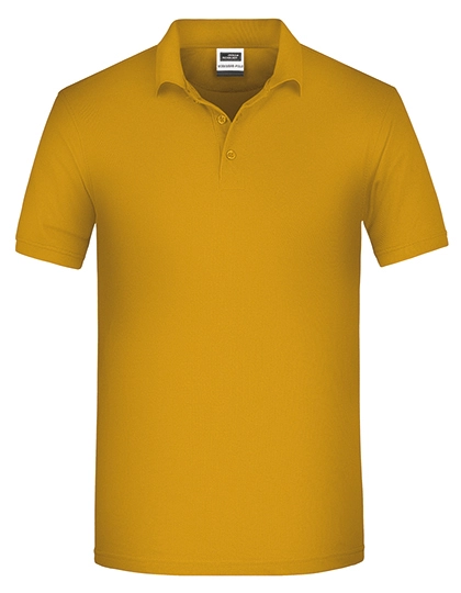 Men´s Bio Workwear Polo zum Besticken und Bedrucken in der Farbe Gold Yellow mit Ihren Logo, Schriftzug oder Motiv.