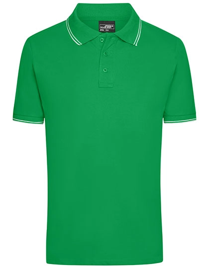 Men´s Polo zum Besticken und Bedrucken in der Farbe Fern Green-White mit Ihren Logo, Schriftzug oder Motiv.