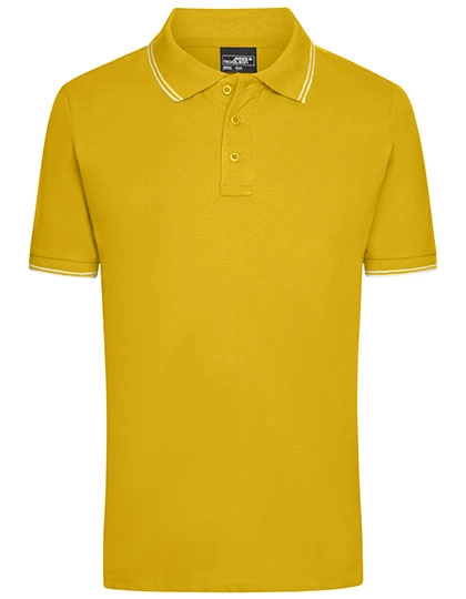 Men´s Polo zum Besticken und Bedrucken in der Farbe Sun Yellow-White mit Ihren Logo, Schriftzug oder Motiv.
