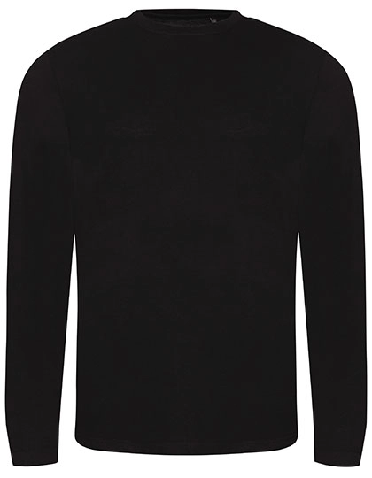 Long Sleeve Tri-Blend T zum Besticken und Bedrucken in der Farbe Solid Black mit Ihren Logo, Schriftzug oder Motiv.