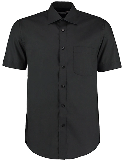 Men´s Classic Fit Business Shirt Short Sleeve zum Besticken und Bedrucken in der Farbe Black mit Ihren Logo, Schriftzug oder Motiv.