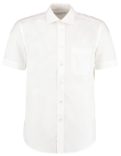 Men´s Classic Fit Business Shirt Short Sleeve zum Besticken und Bedrucken in der Farbe White mit Ihren Logo, Schriftzug oder Motiv.