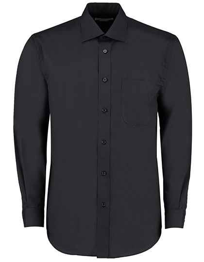 Men´s Classic Fit Business Shirt Long Sleeve zum Besticken und Bedrucken in der Farbe Black mit Ihren Logo, Schriftzug oder Motiv.