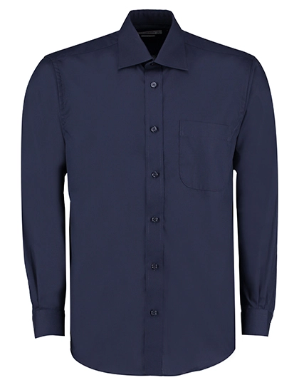Men´s Classic Fit Business Shirt Long Sleeve zum Besticken und Bedrucken in der Farbe Dark Navy mit Ihren Logo, Schriftzug oder Motiv.