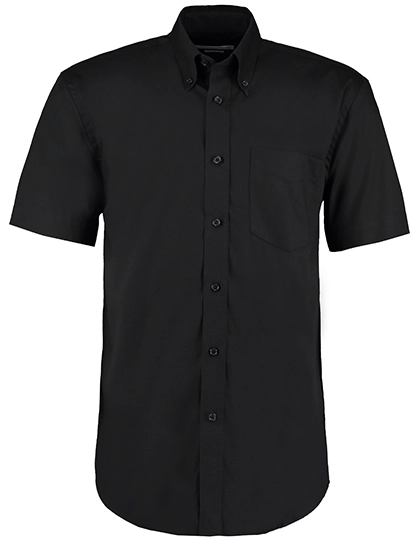 Men´s Classic Fit Corporate Oxford Shirt Short Sleeve zum Besticken und Bedrucken in der Farbe Black mit Ihren Logo, Schriftzug oder Motiv.