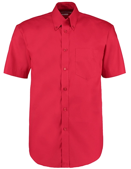 Men´s Classic Fit Corporate Oxford Shirt Short Sleeve zum Besticken und Bedrucken in der Farbe Red mit Ihren Logo, Schriftzug oder Motiv.