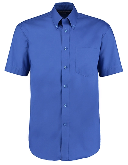 Men´s Classic Fit Corporate Oxford Shirt Short Sleeve zum Besticken und Bedrucken in der Farbe Royal mit Ihren Logo, Schriftzug oder Motiv.