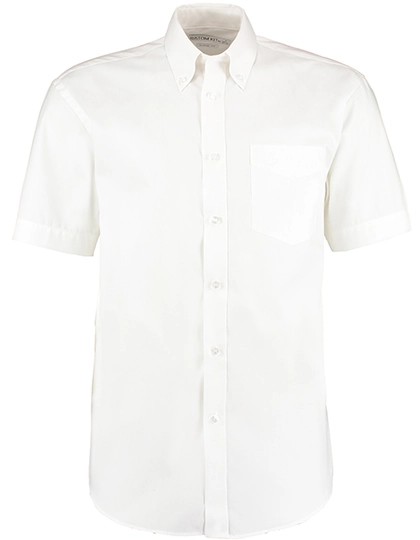 Men´s Classic Fit Corporate Oxford Shirt Short Sleeve zum Besticken und Bedrucken in der Farbe White mit Ihren Logo, Schriftzug oder Motiv.