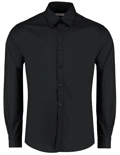 Men´s Tailored Fit Bar Shirt Long Sleeve zum Besticken und Bedrucken in der Farbe Black mit Ihren Logo, Schriftzug oder Motiv.
