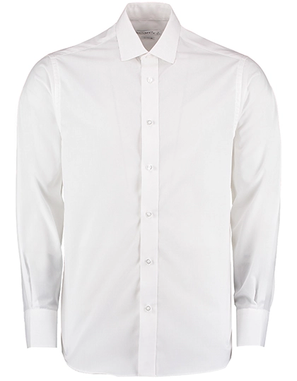 Business Tailored Fit Poplin Shirt zum Besticken und Bedrucken in der Farbe White mit Ihren Logo, Schriftzug oder Motiv.