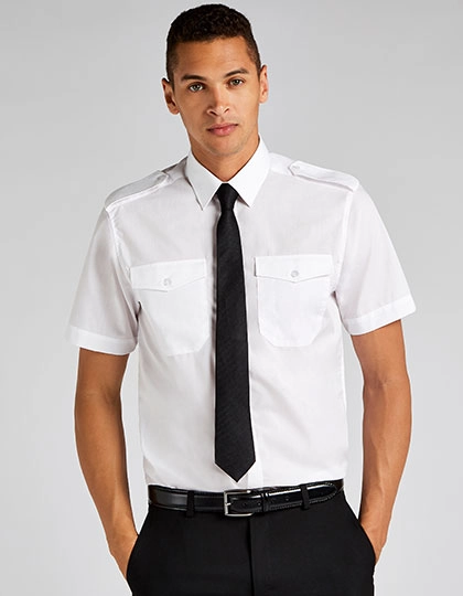 Men´s Tailored Fit Pilot Shirt Short Sleeve zum Besticken und Bedrucken mit Ihren Logo, Schriftzug oder Motiv.