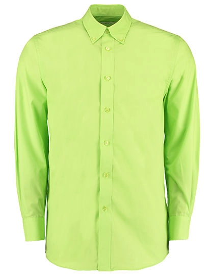 Men´s Classic Fit Workforce Shirt Long Sleeve zum Besticken und Bedrucken in der Farbe Lime mit Ihren Logo, Schriftzug oder Motiv.