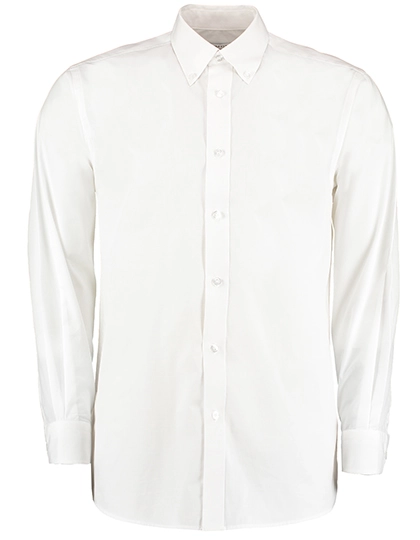 Men´s Classic Fit Workforce Shirt Long Sleeve zum Besticken und Bedrucken in der Farbe White mit Ihren Logo, Schriftzug oder Motiv.